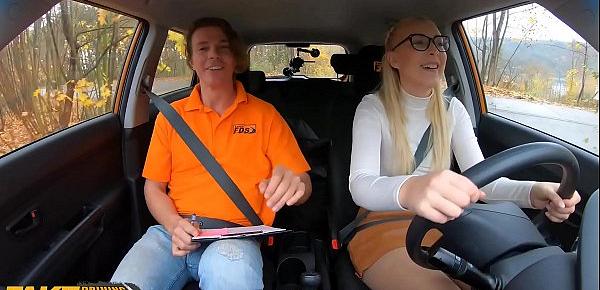  Fake Driving School Blonde learner Amaris and her perfect boobs fucked